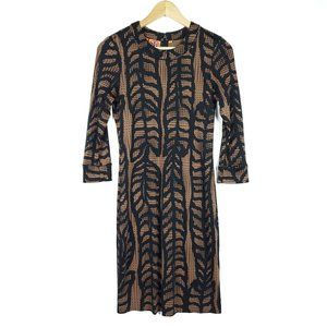 Tory Burch Cadence Sheath Brown Black Dress
